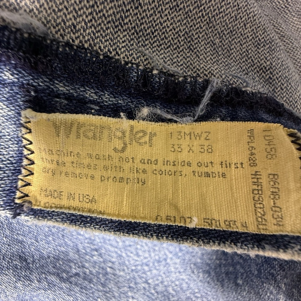 Vintage Wrangler Cowboy Cut Jeans Mens 31x36 (Tag 33x38) 13MWZ Made In USA Rodeo - Picture 7 of 12
